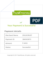 Your Payment Is Successful: Payment Details Payment Details