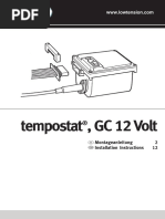 Tempostat, GC 12 Volt Montageanleitung 2 Installation Instructions 12 PDF