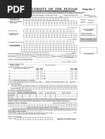 University of The Punjab: Page No. 1