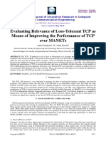 Evaluating Relevance of Loss-Tolerant TCP As Means of Improving The Performance of TCP Over MANETs