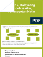 Aralin 4 Esp 10 (Kalayaang Kaloob Sa Atin, Pananagutan Natin)