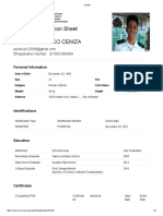 Worker'S Information Sheet Jemark Abarico Ceniza: Eregistration Number: 2018052906904