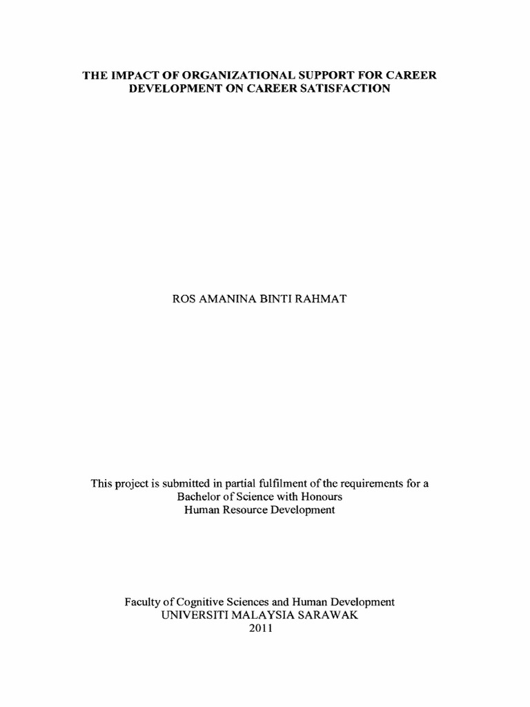 The Impact of Organizational Support For Career Development On Career ...