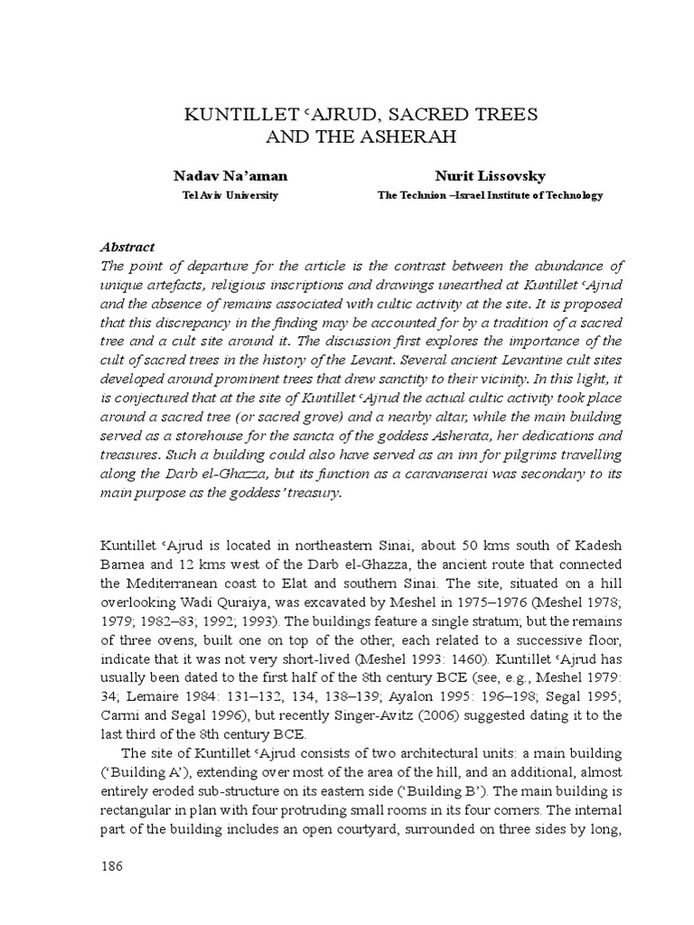 Kuntillet Ajrud Sacred Trees and The Ash PDF | PDF | Religion And ...