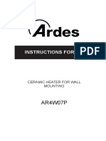 Instructions For Use: AR4W07P