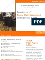 Recruiting at Undergraduate & MBA: Supply Chain Management