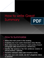 Writing Great Summary PDF
