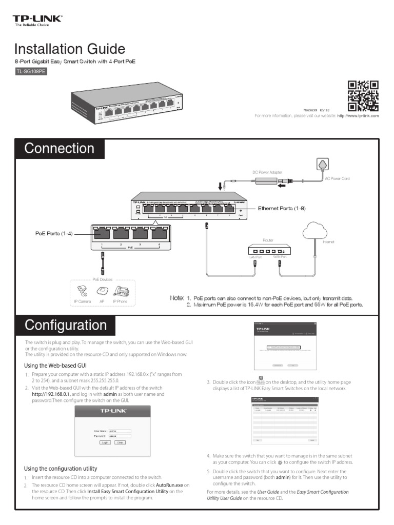 Installation Guide Connection PDF Network Switch Ip Address