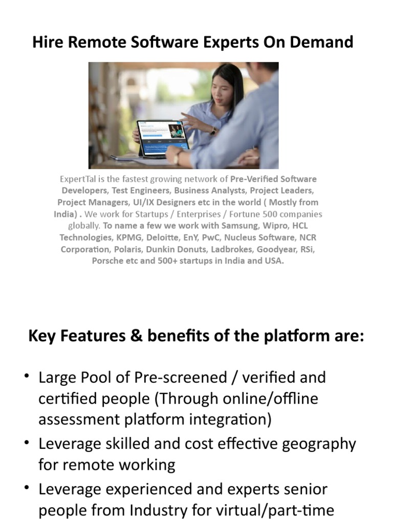 Hire Verified Remote Software Experts | PDF | Business | Computers