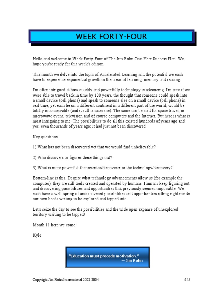 Week 44 PDF | PDF | Brain | Learning