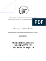 Exercises Lesson 6 Statement of Changes in Equity: Financial Accounting