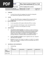 05-SOP For Raw Material Sampling