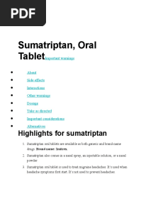 Sumatriptan, Oral Tablet