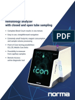 A Smart 3-Diff Hematology Analyzer With Closed and Open Tube Sampling