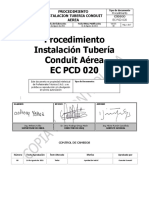 Instalación Tubería Conduit Aérea EC PCD 020
