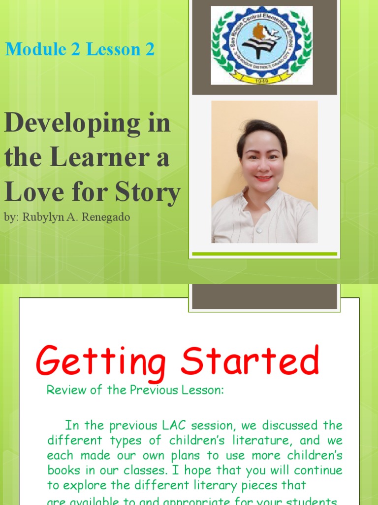 Developing Learners' Love of Story Through Shared Reading Experiences ...