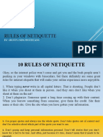 Rules of Netiquette (G2)