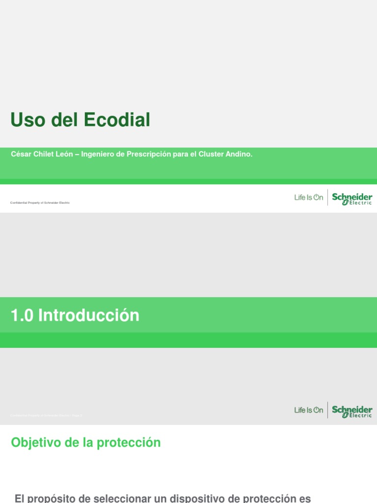 Uso del Software Ecodial en BT | PDF | Bienes manufacturados | Energia ...