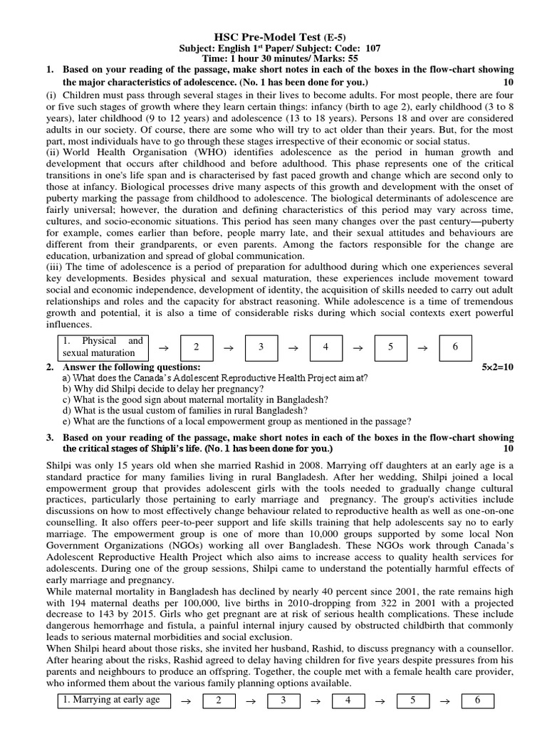 Adolescence Characteristics Flow Chart | PDF | Maternal Death | Adolescence