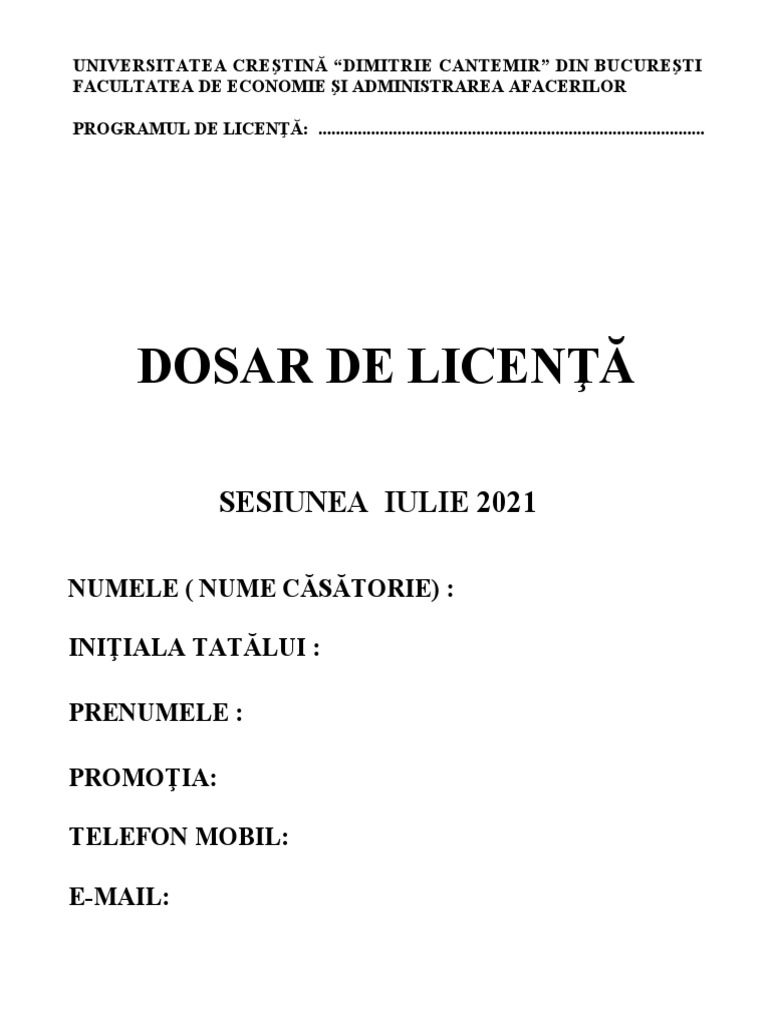 2 Model Coperta Dosar Licenta Doc