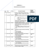 Documents Schedule
