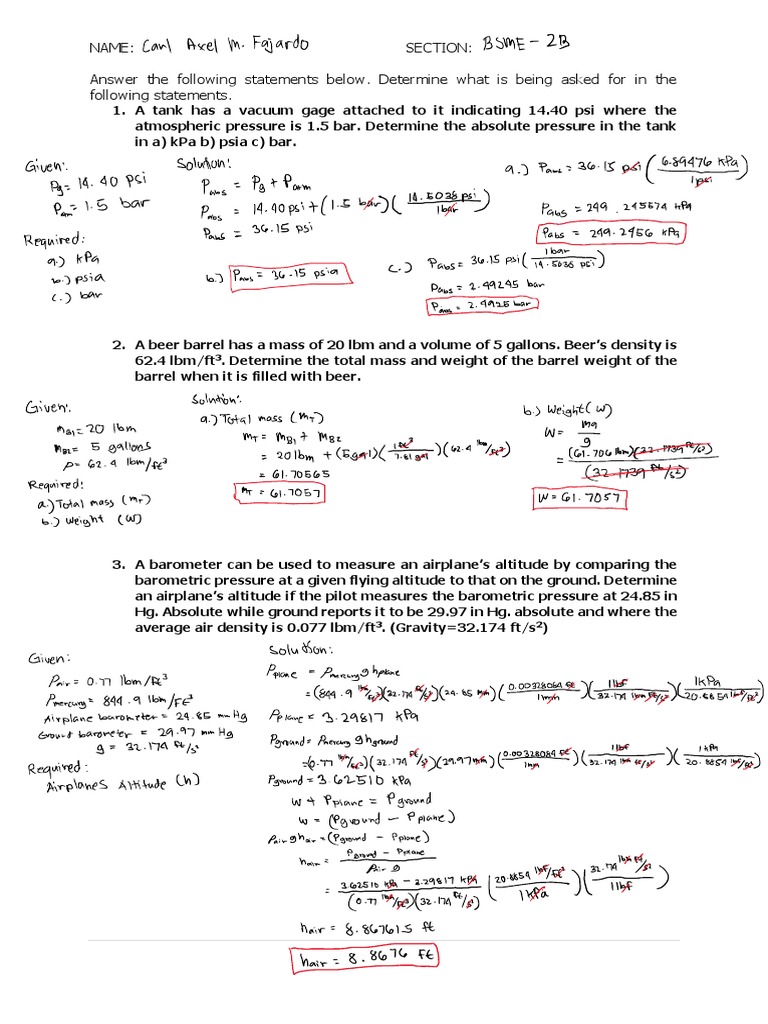 THERMO - Midterm Exam | PDF