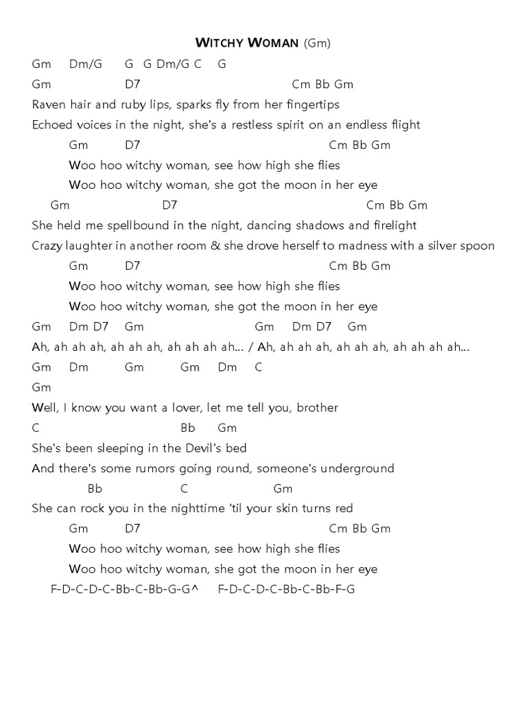 Witchy Woman Lyrics and Chords