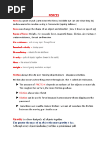Summary Notes Year 7