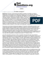 ¿Cuál Es El Don de Hablar en Lenguas - para Imprimir