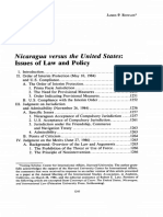 Nicaragua Versus The United States - Issues of Law and Policy PDF