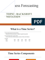 Business Forecasting: Topic: Backshift Notation