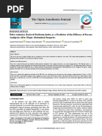 The Open Anesthesia Journal