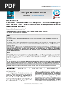The Open Anesthesia Journal