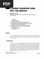 Cleaning Validation Using HPLC For Analysis