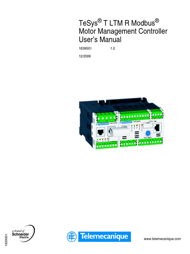 User Manual Tesys T Modbus PDF PDF Relay Engines