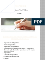 Registration Provisions of Trade Unions