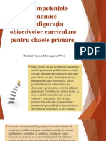 Economice În Configurația Obiectivelor Curriculare Pentru Clasele Primare