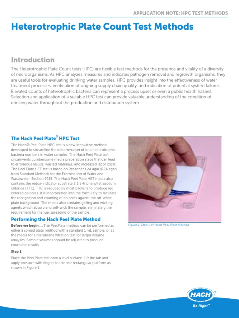 Heterotrophic Plate Count Test Methods PDF Colony Forming Unit
