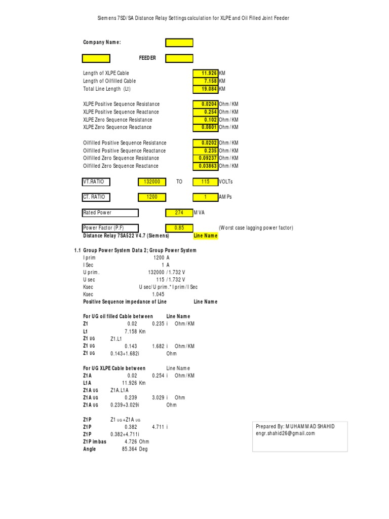 Siemens 7SD Distance Relay Settings Guide | PDF | Electrical Resistance ...