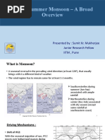 Indian Summer Monsoon - A Broad: Presented By: Sumit Kr. Mukherjee Junior Research Fellow IITM, Pune