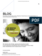 Os Ventos Da Orixá, Poema de Audre Lorde PDF