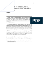 R I T K WTO M: Egulation of Nternational Rade in Orea Under The Echanism
