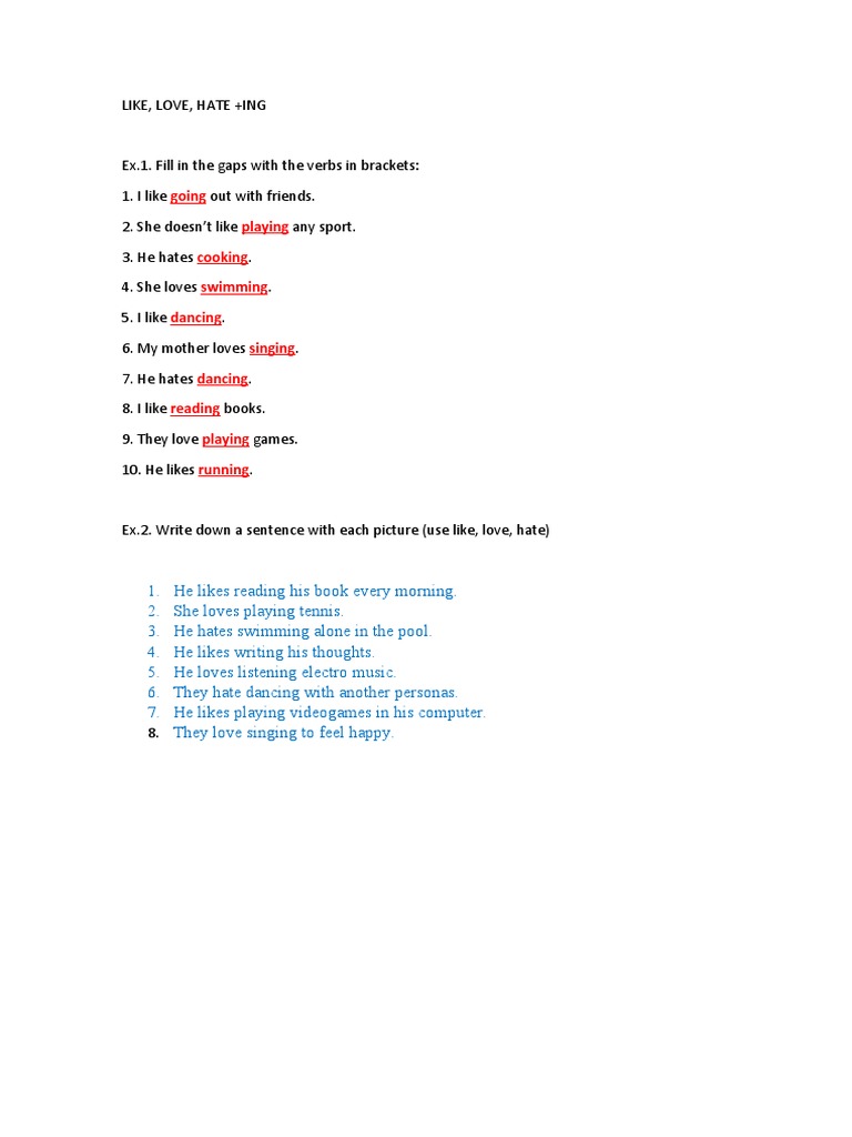 Like Love Hate Ing | PDF