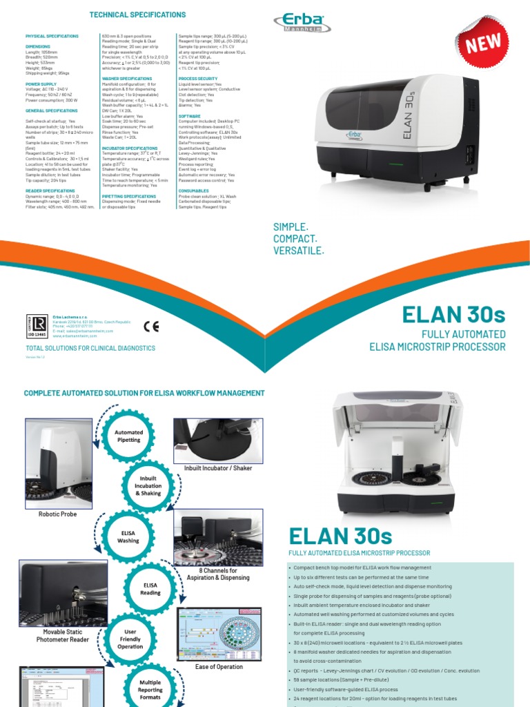 ELAN 30s: Simple. Compact. Versatile | PDF | Elisa | Computing And ...