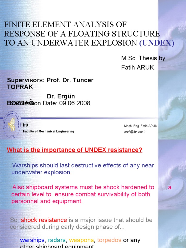 UNDEX Analysis for Floating Structures | PDF | Shock Wave | Mechanical ...