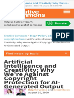 Artificial Intelligence and Creativity Why We're Against Copyright Protection For AI-Generated Output - Creative Commons