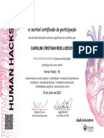 o Incrível Certificado de Participação: Carolini Cristiani Reis Loesch