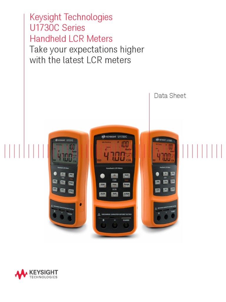 Agilent Handheld LCR Meter U1733C PDF Electrical Engineering
