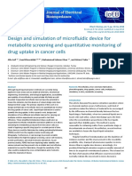 Design and Simulation of Microfluidic Device For Metabolite Screening and Quantitative Monitoring of Drug Uptake in Cancer Cells