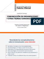 Comunicación Organizacional y Teorias Comunicacionales